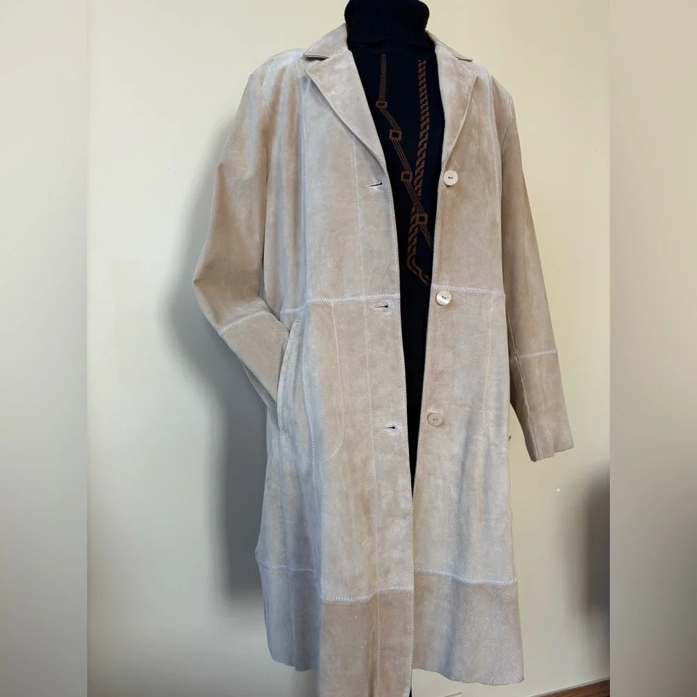 Wilson Leather - Pelle Studio - Genuine Suede Trench Coat - Size 1X